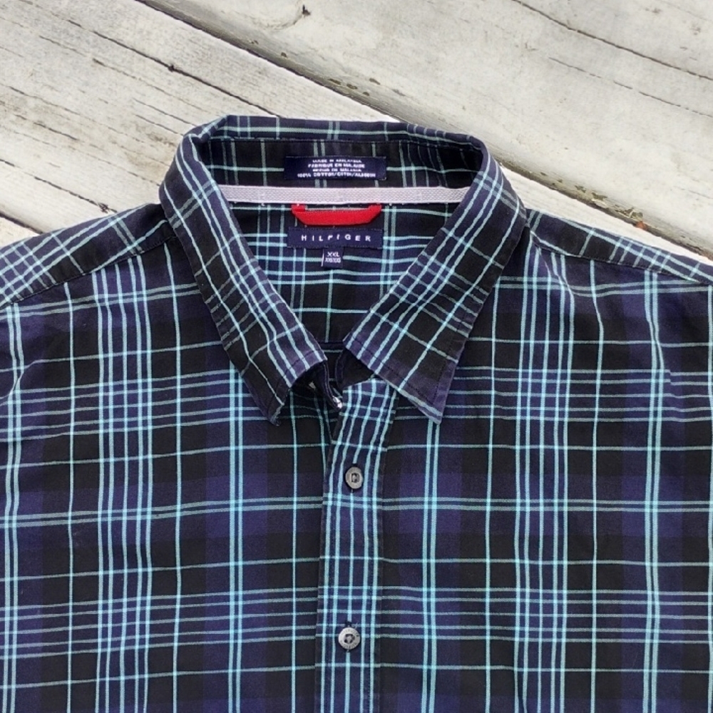 Tommy Hilfiger Blue Casual Button Down Shirt